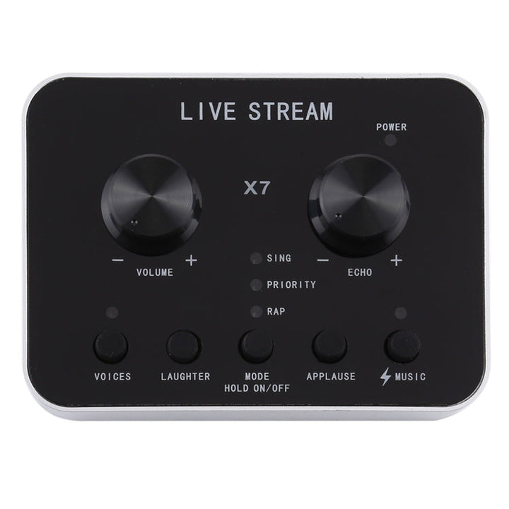 Lisslune | X7 Live Broadcast Audio USB Headset Microphone Webcast Entertainment Streamer Sound Card for Phone, Computer PC