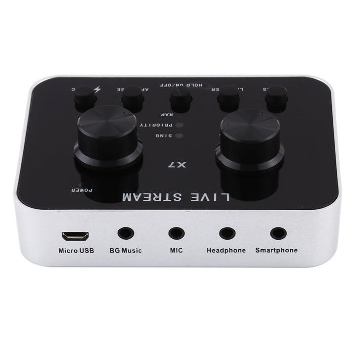 Lisslune | X7 Live Broadcast Audio USB Headset Microphone Webcast Entertainment Streamer Sound Card for Phone, Computer PC