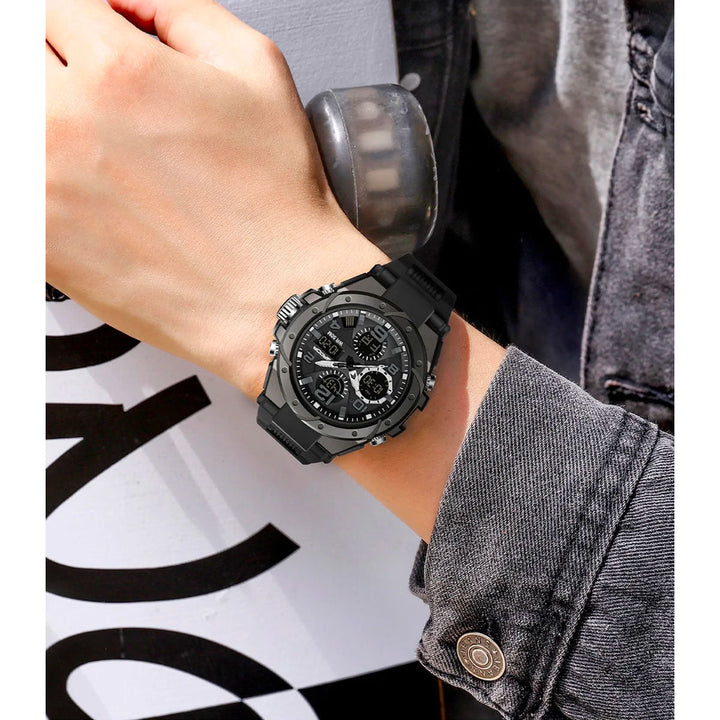 Lisslune | TitanGuard Military Men's Watch – Rugged Multifunctional Analog & Digital Timepiece