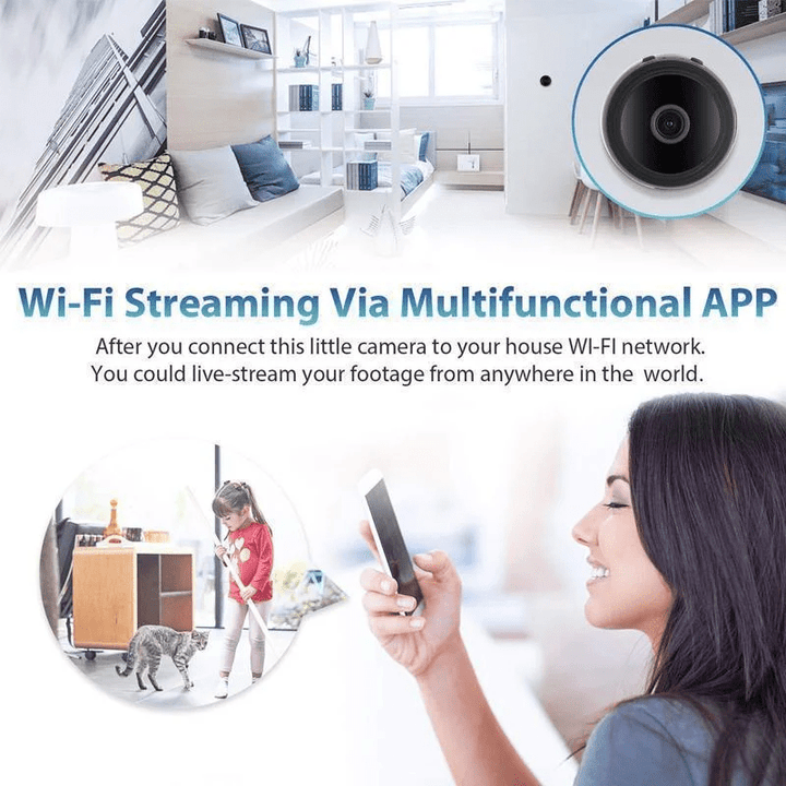 Lisslune | 1080p Mini Camera with Night Vision & App Control
