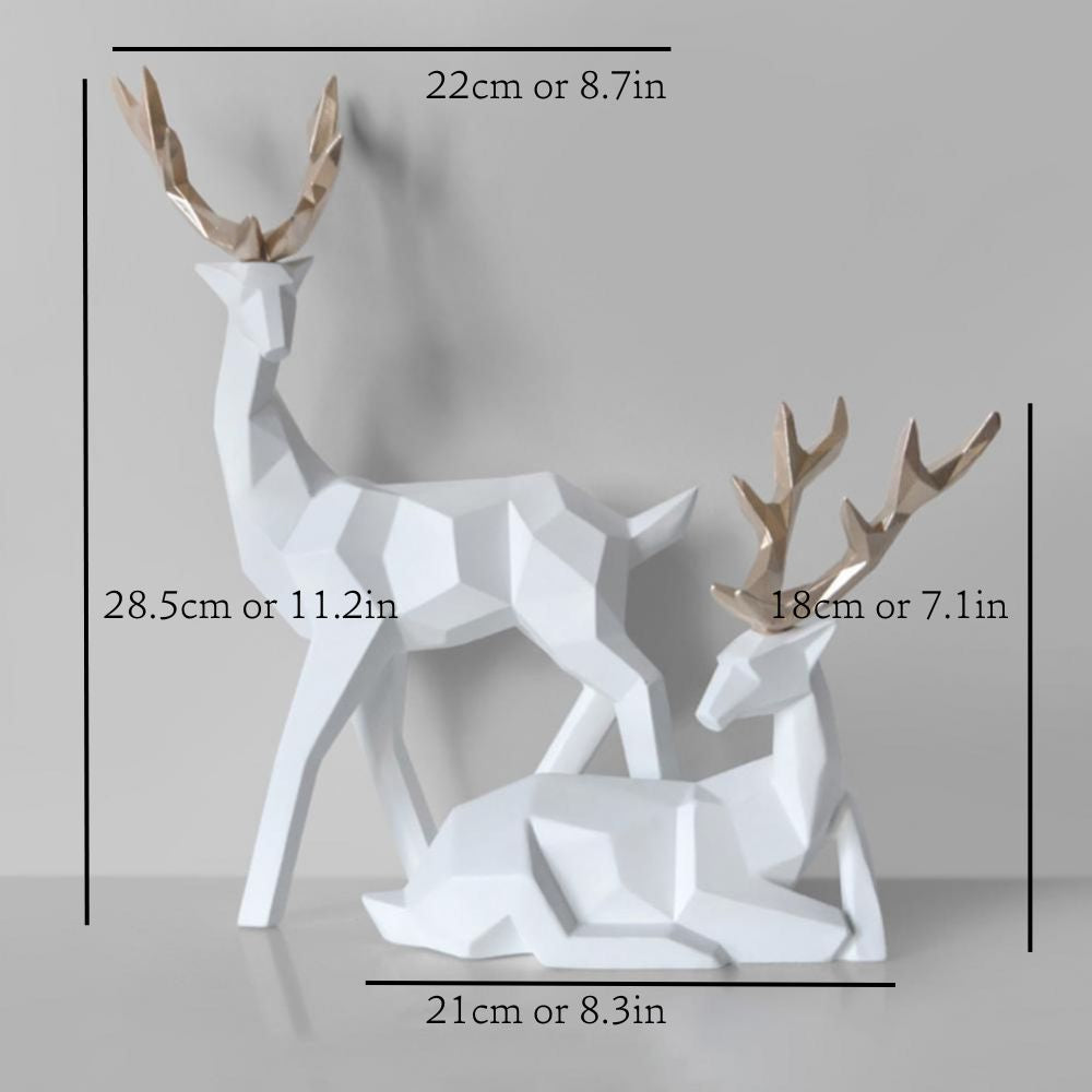 Lisslune | Geometric Deer Statue