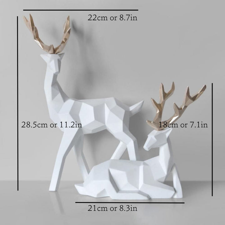 Lisslune | Geometric Deer Statue