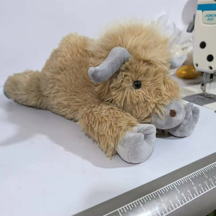 Lisslune | Cozy Highland Cattle Plush Toy for Kids and Adults