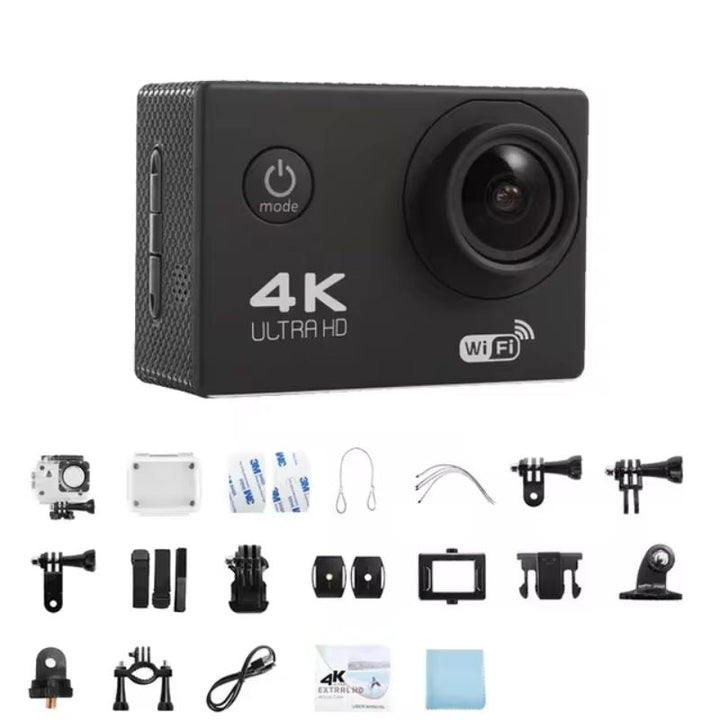 Lisslune | 4K Ultra HD Sport Pro Camera - Wifi Enabled and Waterproof for Vlogging and Outdoor Sports