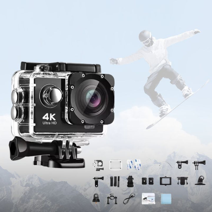 Lisslune | 4K Ultra HD Sport Pro Camera - Wifi Enabled and Waterproof for Vlogging and Outdoor Sports