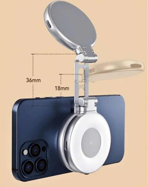 Lisslune | LumiClip Portable Selfie Ring Light with Clamp – Magnetic and Rechargeable