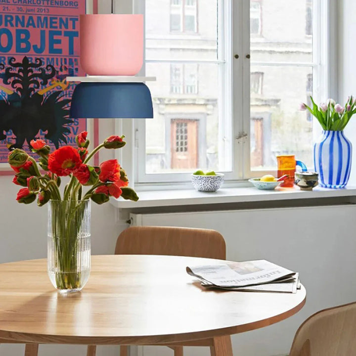 Lisslune | Nordic Color Block Pendant Light Fixture - Modern Hanging Lamp for Kitchen & Dining Room