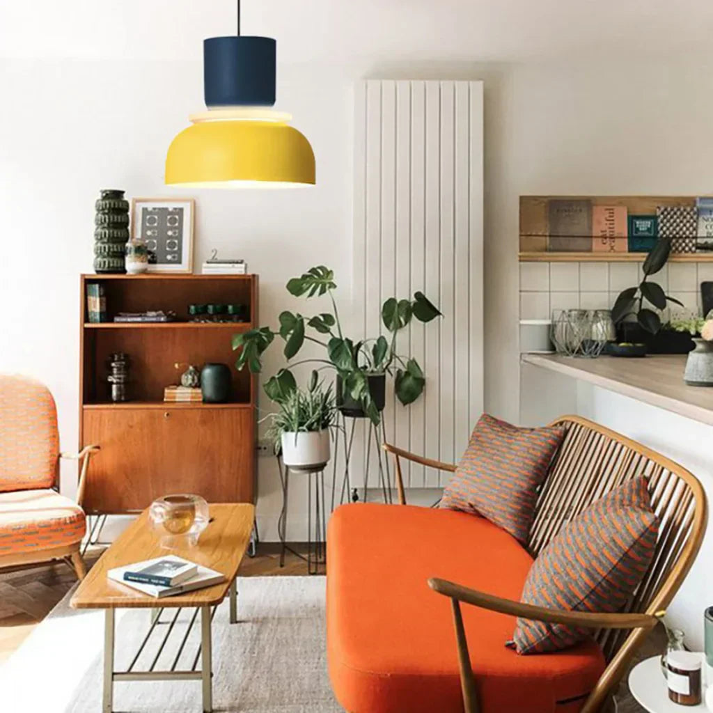Lisslune | Nordic Color Block Pendant Light Fixture - Modern Hanging Lamp for Kitchen & Dining Room