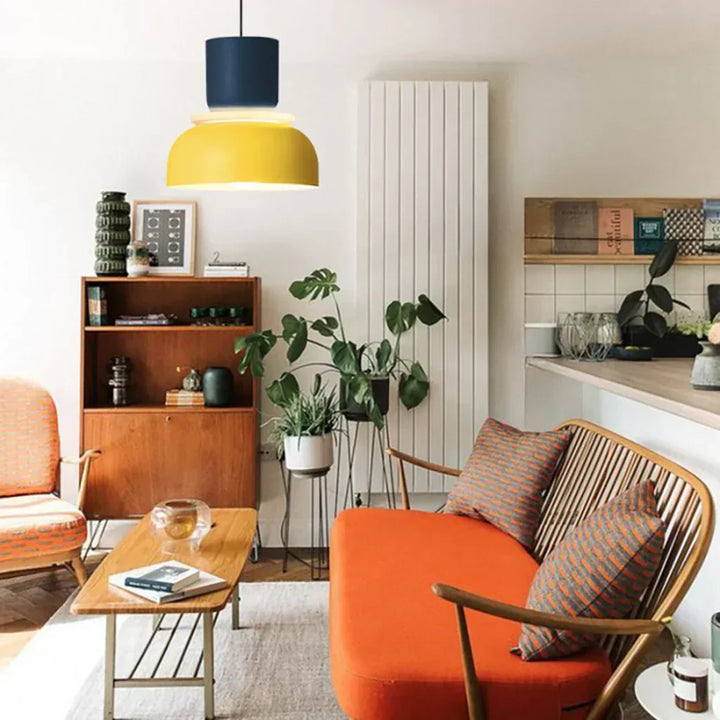 Lisslune | Nordic Color Block Pendant Light Fixture - Modern Hanging Lamp for Kitchen & Dining Room