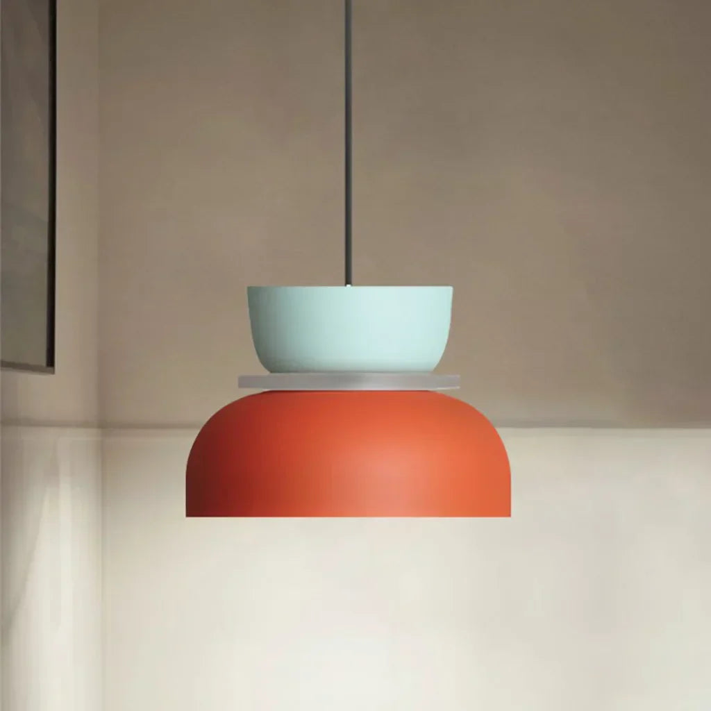Lisslune | Nordic Color Block Pendant Light Fixture - Modern Hanging Lamp for Kitchen & Dining Room