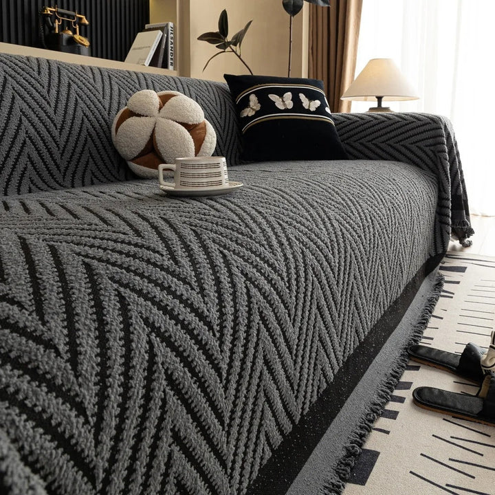 Lisslune | Marella Soft Chevron Sofa Cover