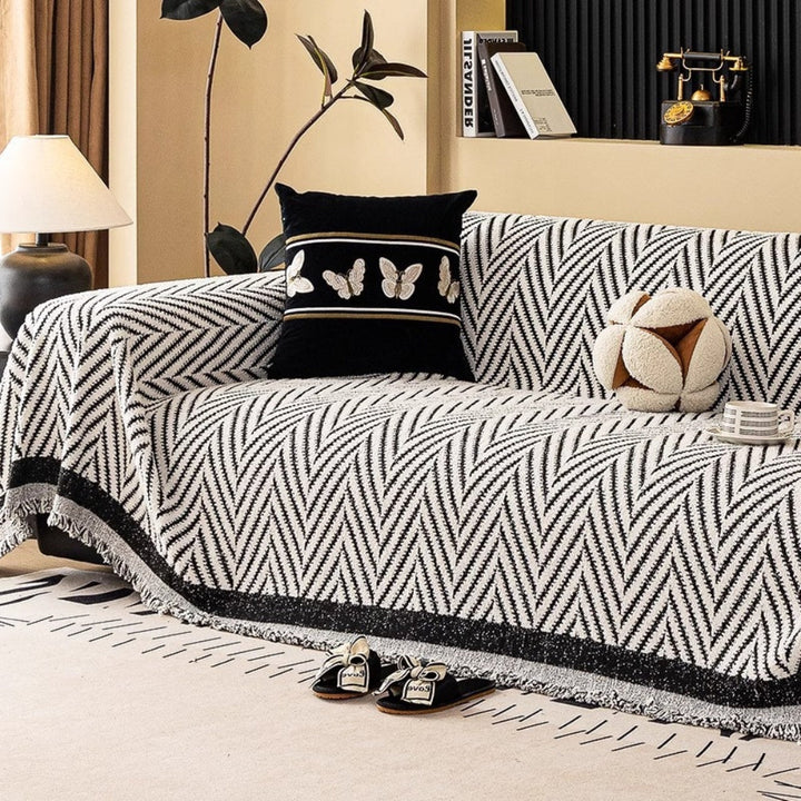 Lisslune | Marella Soft Chevron Sofa Cover