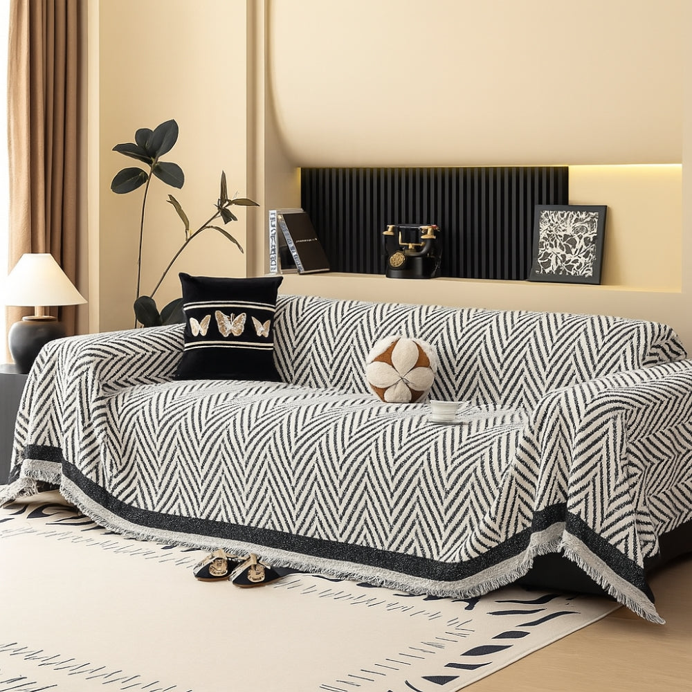 Lisslune | Marella Soft Chevron Sofa Cover