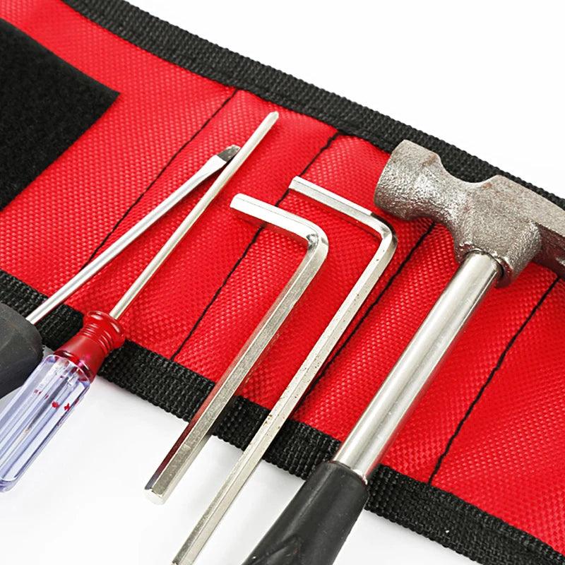 Lisslune | Magnetic Tool Organizer with Wrist Strap and Storage Bag for DIY and Electrical Work