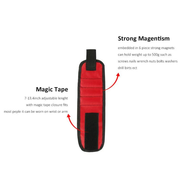 Lisslune | Magnetic Tool Organizer with Wrist Strap and Storage Bag for DIY and Electrical Work