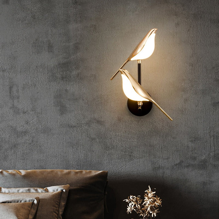 Rynx Nordic Elegant Golden Bird Wall Light