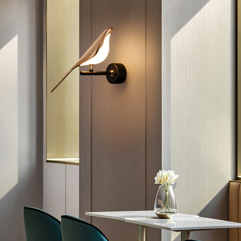 Rynx Nordic Elegant Golden Bird Wall Light
