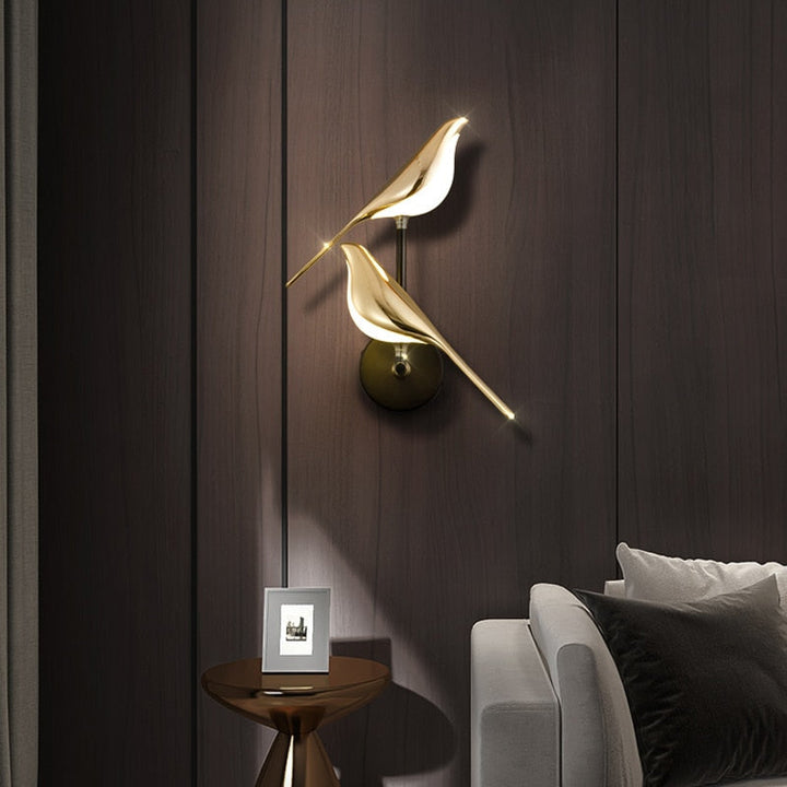 Rynx Nordic Elegant Golden Bird Wall Light