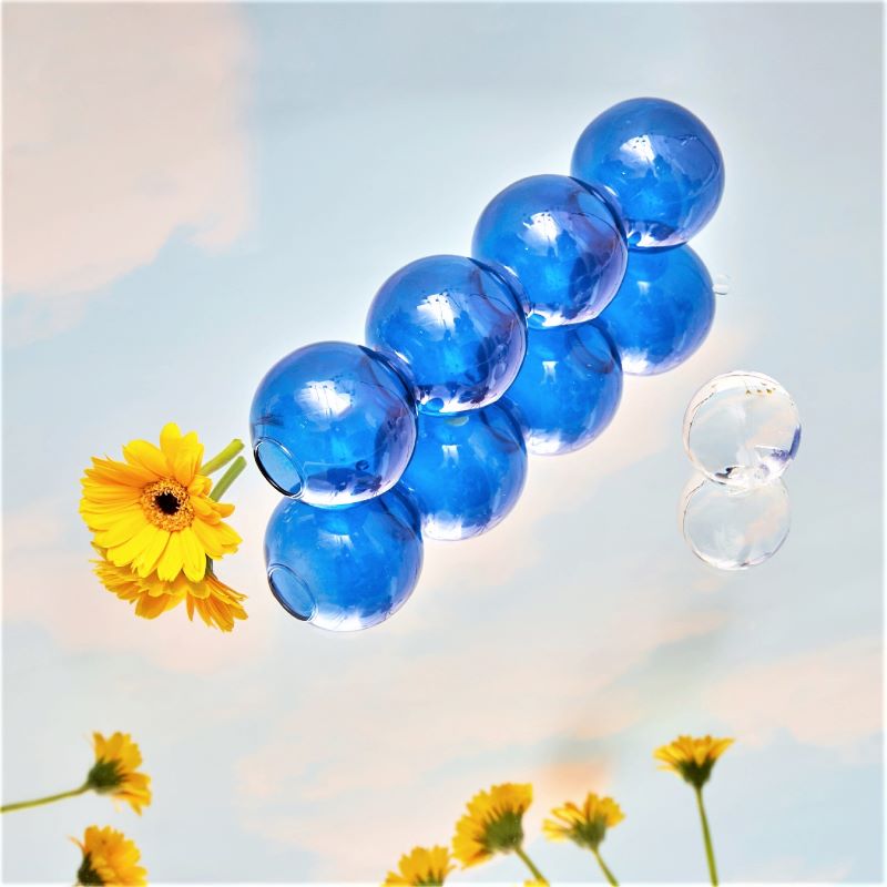 Rynx Retro Glass Spherical Colorful Vase