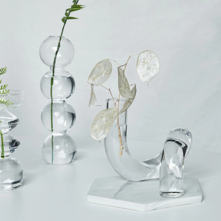 Rynx Colored Glass Twisted Candle Holder