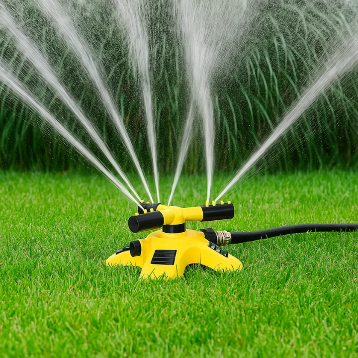 Lisslune | 360° Rotating Lawn Sprinkler | Stable, Multi-Angle Nozzles for Even Coverage in Large Gardens