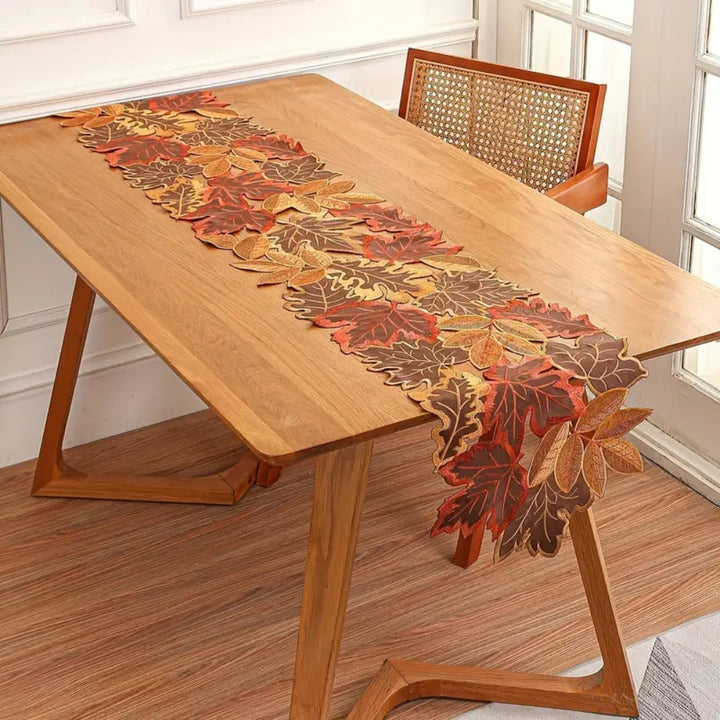 Lisslune | Autumn Leaves Table Runner for Dining Decor