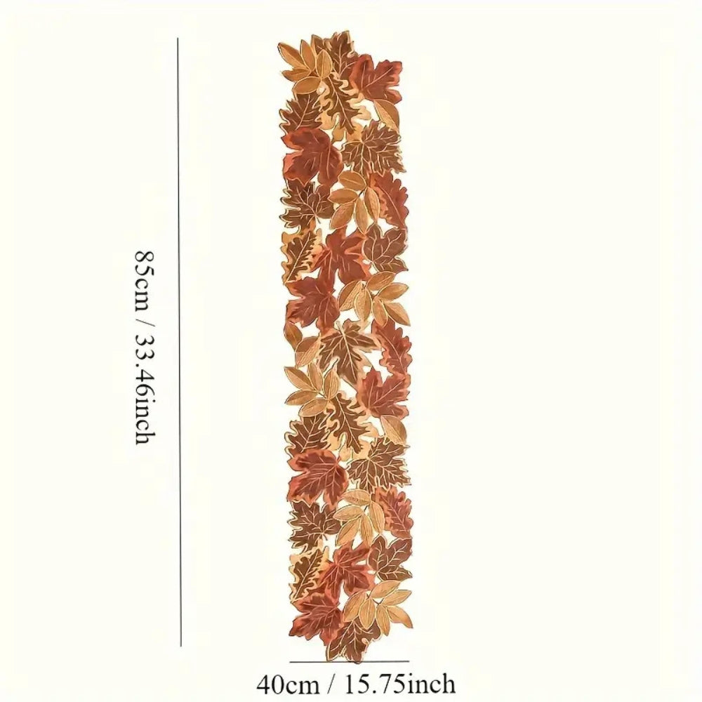 Lisslune | Autumn Leaves Table Runner for Dining Decor