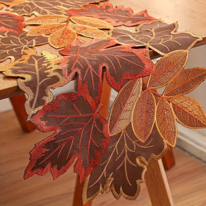 Lisslune | Autumn Leaves Table Runner for Dining Decor