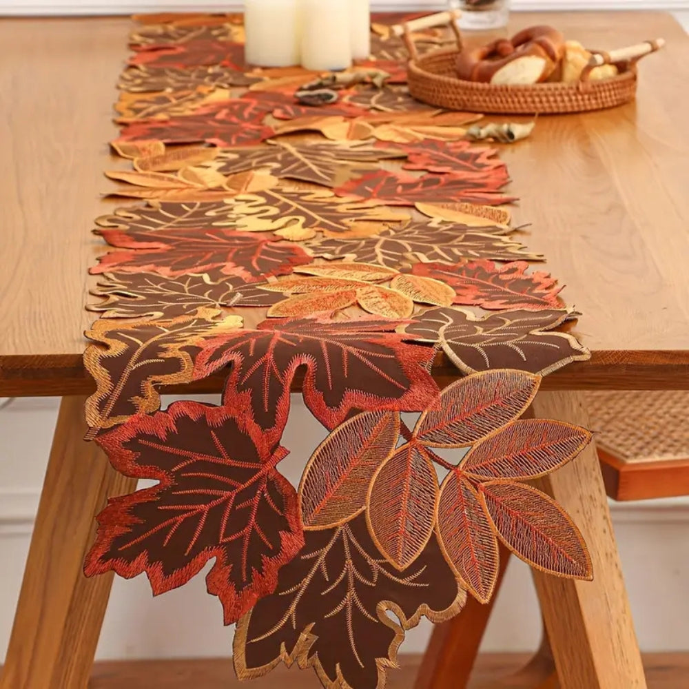 Lisslune | Autumn Leaves Table Runner for Dining Decor