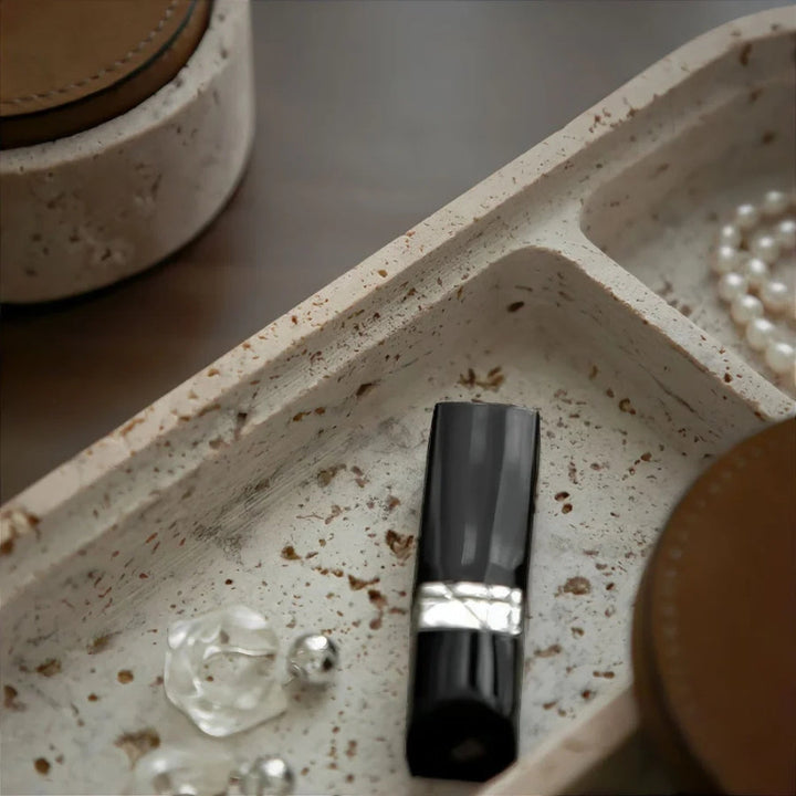 Lisslune | Marble Leather Lid Jewelry Storage Box