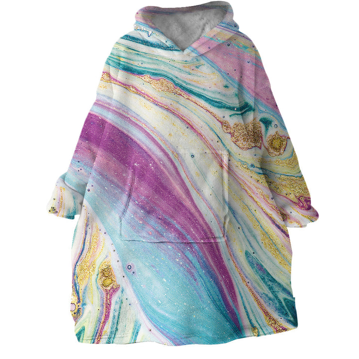 Lisslune | Therapeutic Blanket Hoodie - Marble Rainbow (Made to Order)