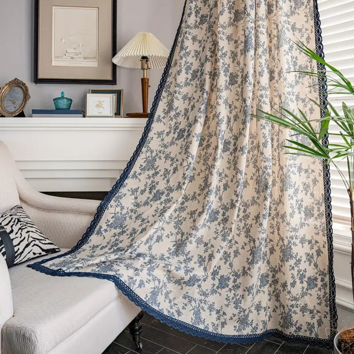 Lisslune | Maribelle Floral Lace-Trimmed Curtain