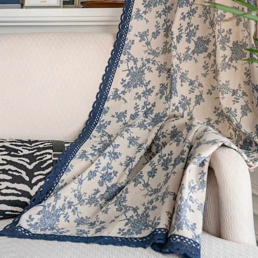 Lisslune | Maribelle Floral Lace-Trimmed Curtain