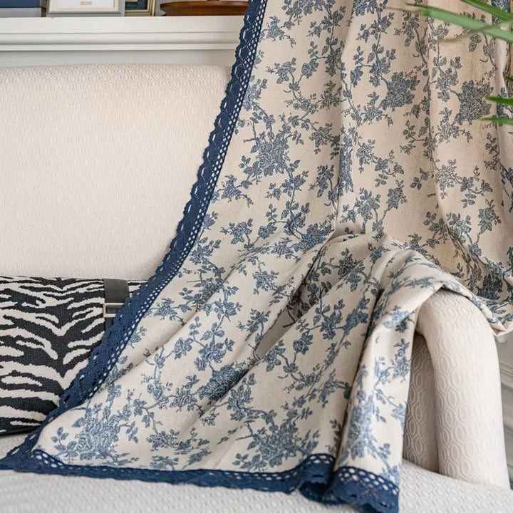 Lisslune | Maribelle Floral Lace-Trimmed Curtain