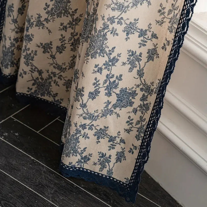 Lisslune | Maribelle Floral Lace-Trimmed Curtain