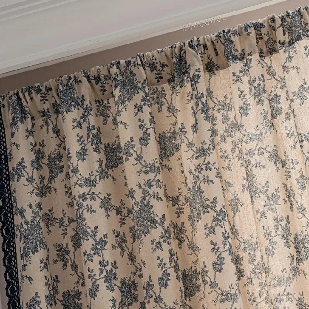 Lisslune | Maribelle Floral Lace-Trimmed Curtain