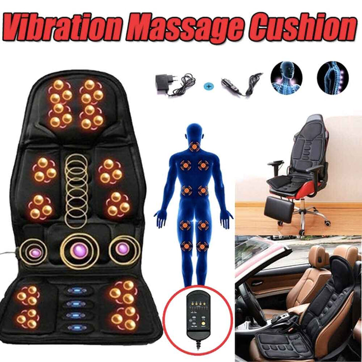 Lisslune | Fashion massage chair pad with heated neck pillow for car and home