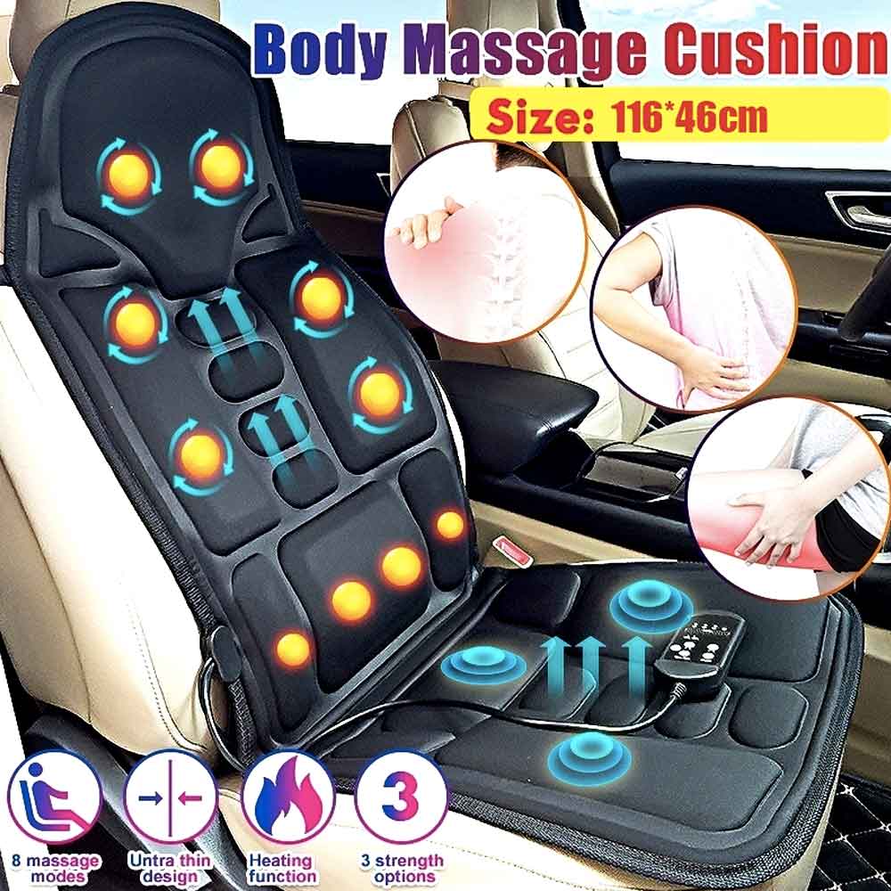 Lisslune | Fashion massage chair pad with heated neck pillow for car and home