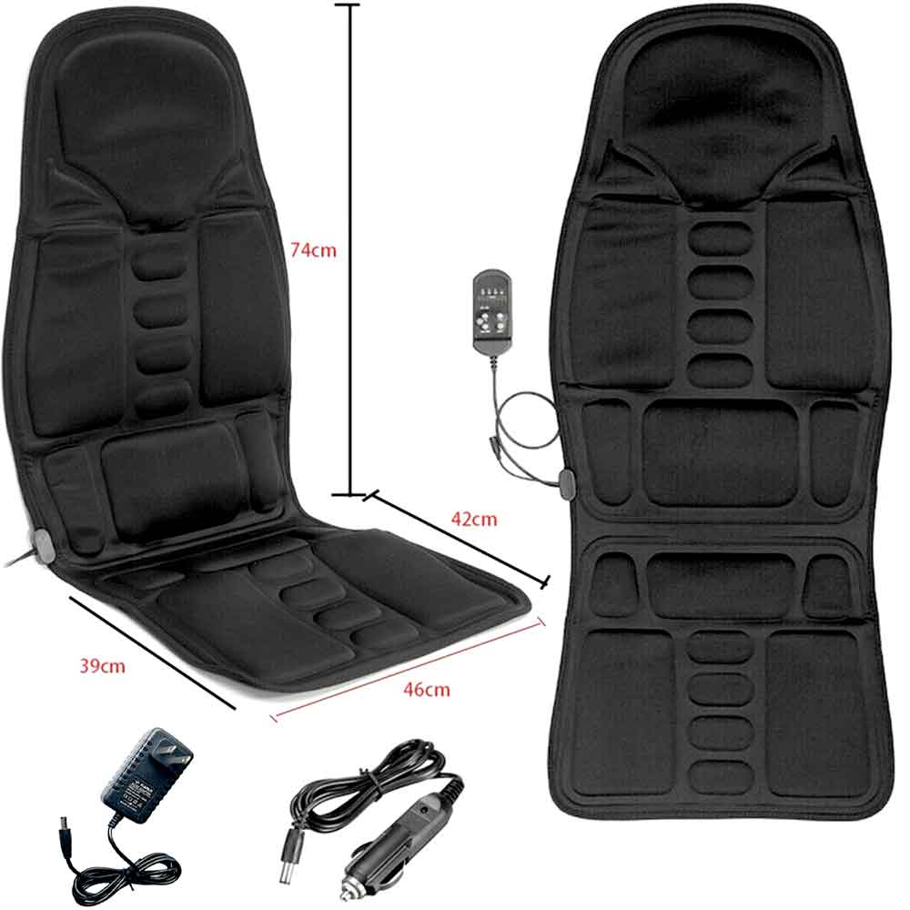 Lisslune | Fashion massage chair pad with heated neck pillow for car and home