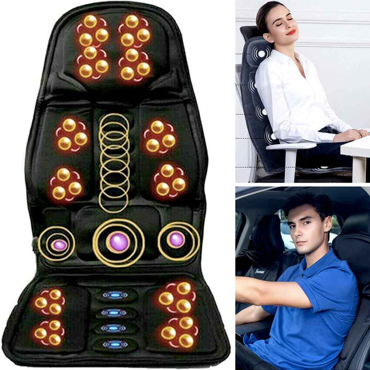 Lisslune | Fashion massage chair pad with heated neck pillow for car and home
