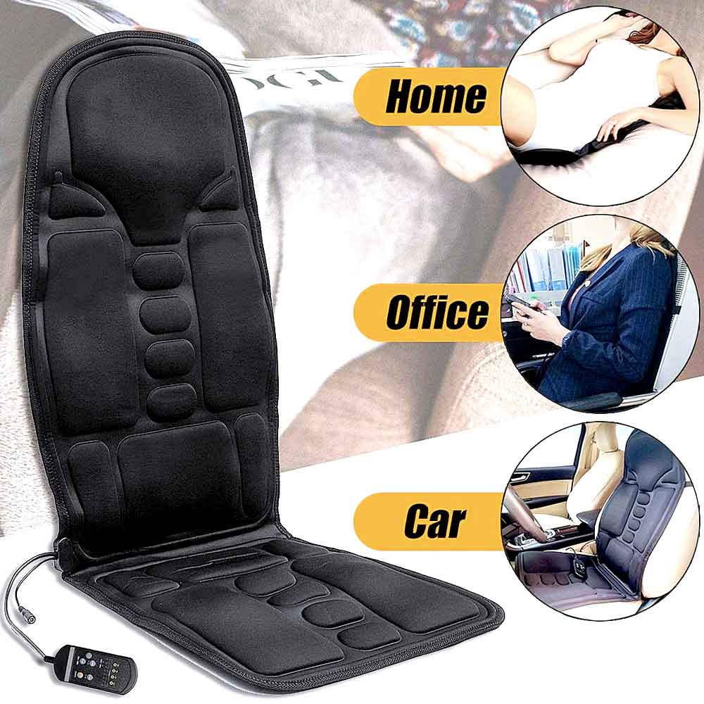 Lisslune | Fashion massage chair pad with heated neck pillow for car and home
