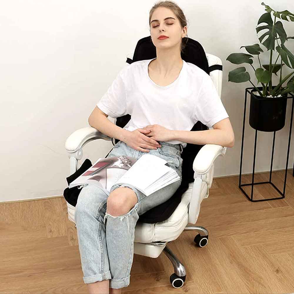 Lisslune | Fashion massage chair pad with heated neck pillow for car and home