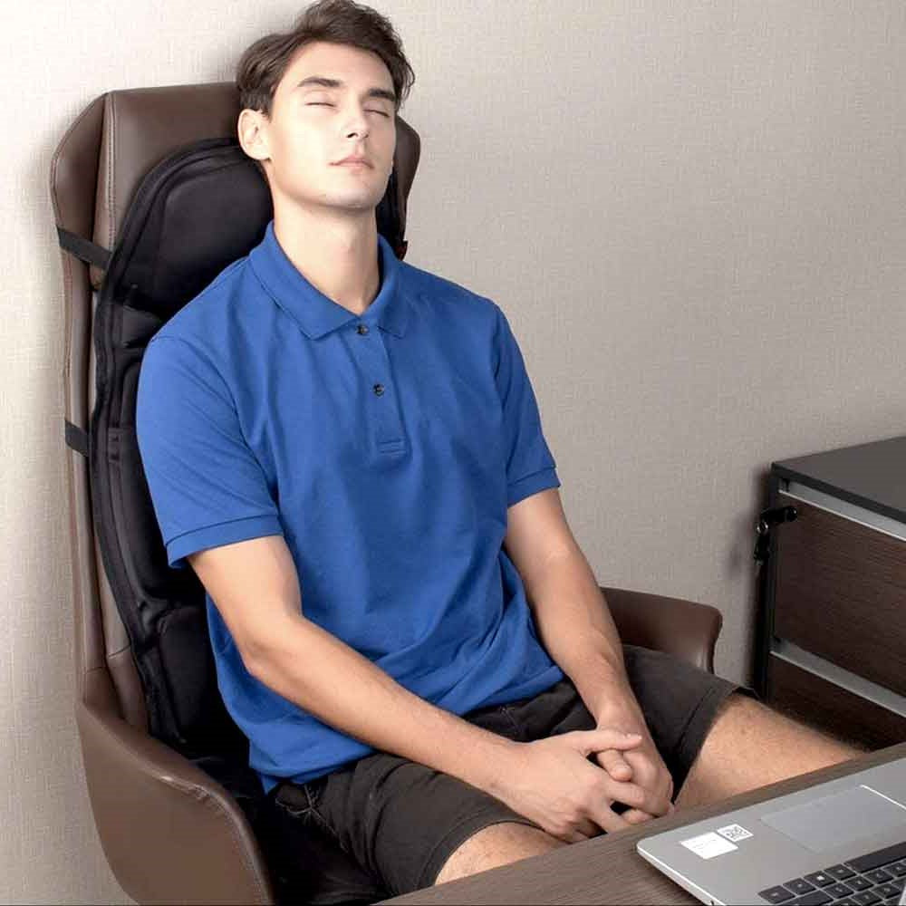 Lisslune | 8-Mode Heated Massage Chair Pad for Back, Neck & Full-Body Relaxation – Perfect for Car & Home