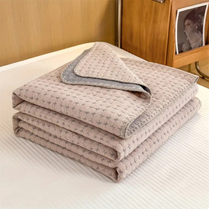 Lisslune | Matelassé Seersucker Reversible Cotton Blanket