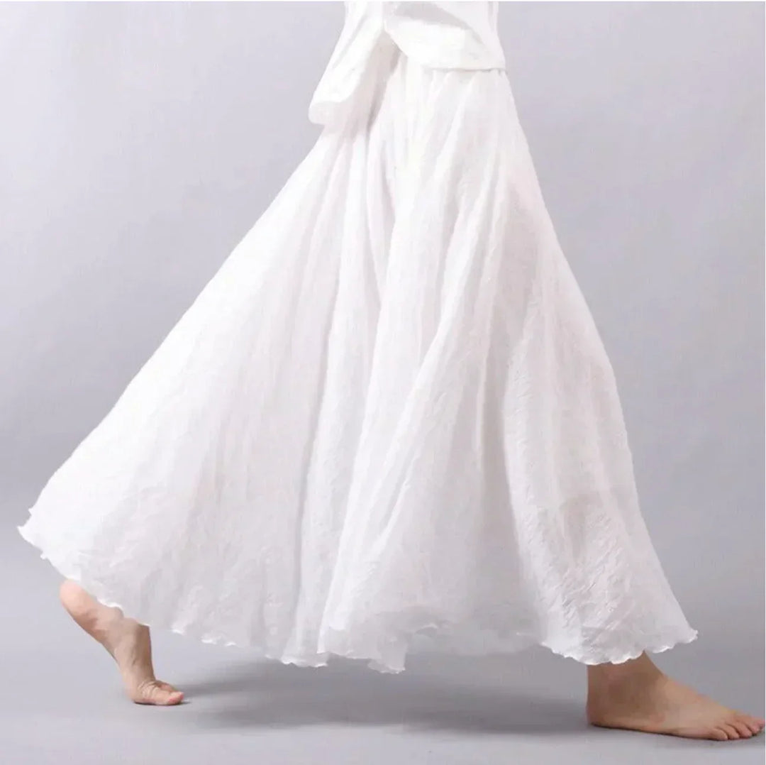 Lisslune |Skirt Cotton High Waist Bell Skirt Boho Skirt
