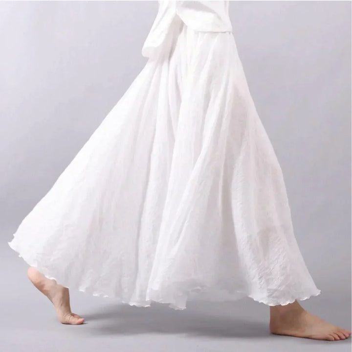 Lisslune |Skirt Cotton High Waist Bell Skirt Boho Skirt