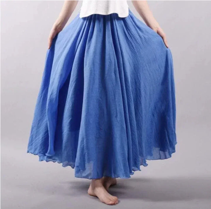 Lisslune |Skirt Cotton High Waist Bell Skirt Boho Skirt