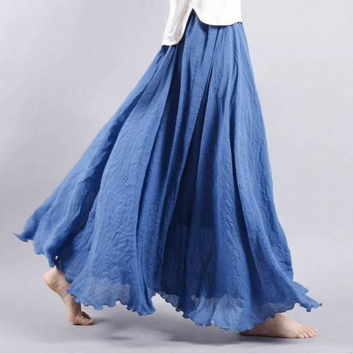 Lisslune |Skirt Cotton High Waist Bell Skirt Boho Skirt