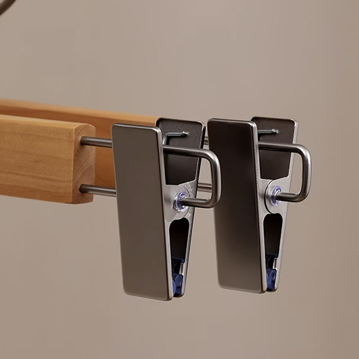 Lisslune | Maxwell Premium Wood Pants Hangers with Clips