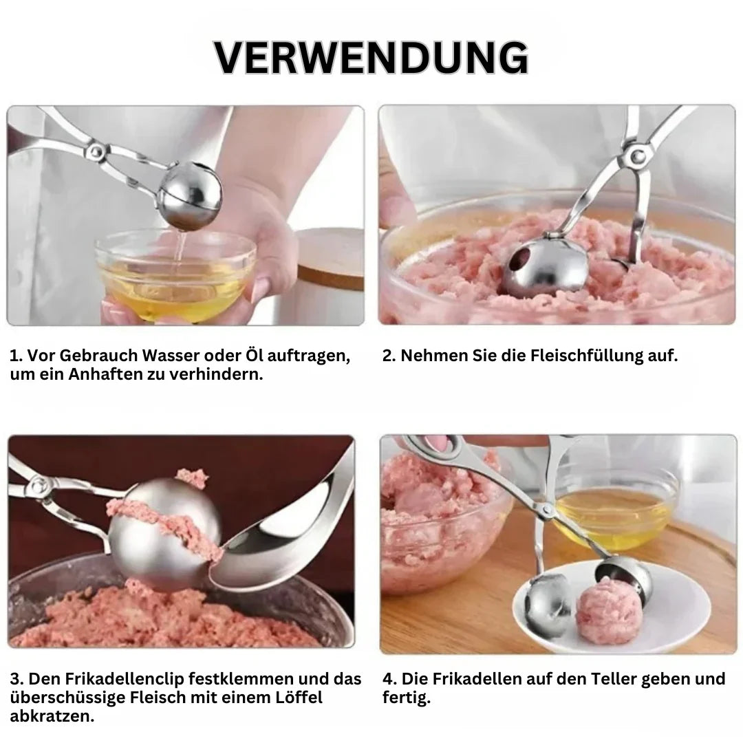 Lisslune | Stainless Steel Meatball Maker – Meatball Tongs for Perfect Meatballs